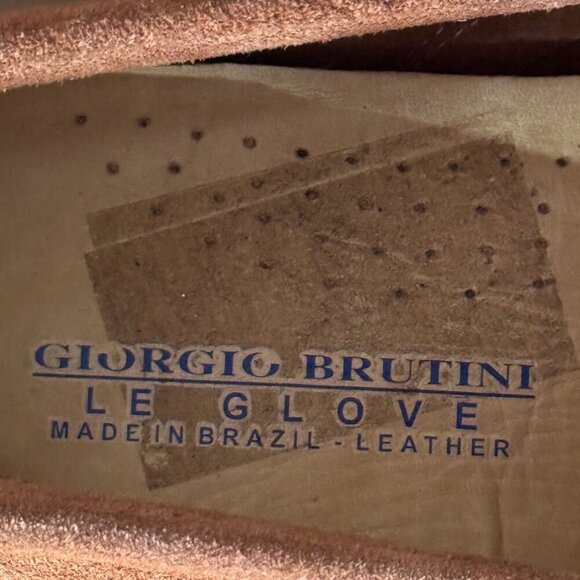 Giorgio Brutini Le Glove Brown Suede Leather Driving Loafers Moccasins 9.5 M - Picture 7 of 9